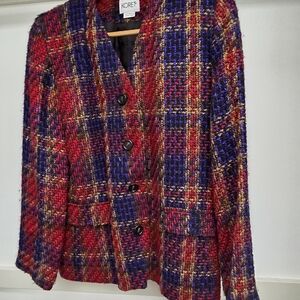Koret Women's Vibrant Plaid Blazer